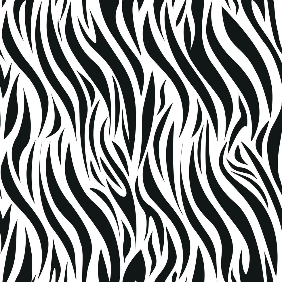 ilustração em vetor de listras pretas e brancas formando um padrão uniforme de couro de zebra