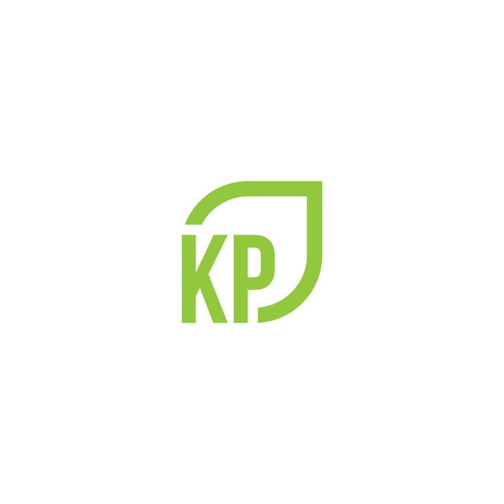 carta kp logotipo cresce, desenvolve, natural, orgânico, simples, financeiro logotipo adequado para seu empresa. vetor