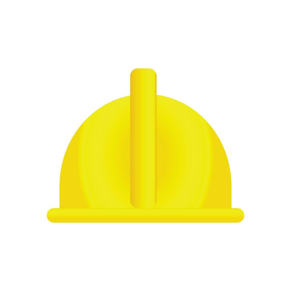 amarelo protetora capacete. construtor capacete. isolado vetor ilustrações em uma branco fundo.
