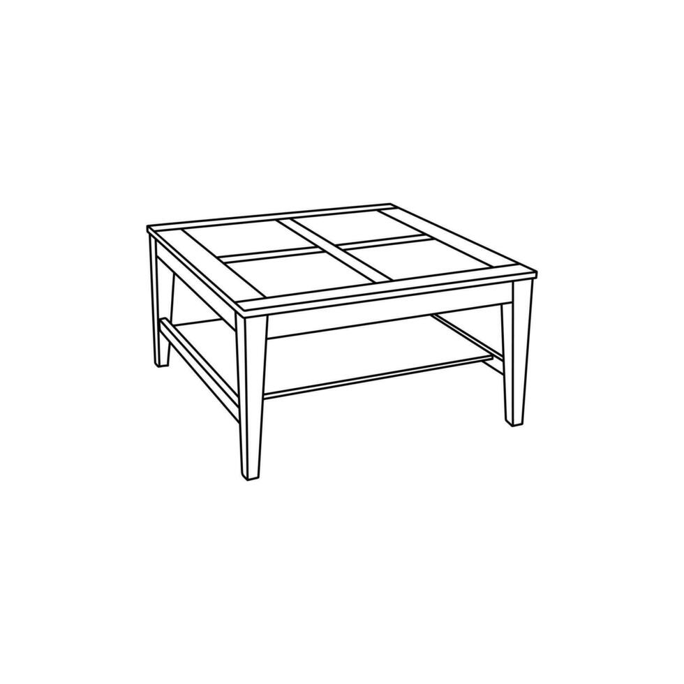 café mesa mobília minimalista logotipo, vetor ícone ilustração Projeto modelo