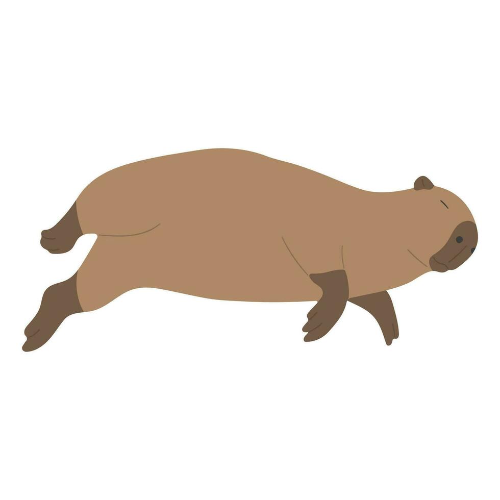 capivara solteiro fofa vetor