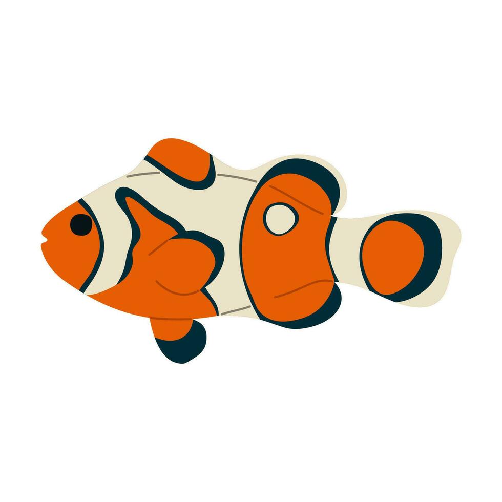 anemonefish solteiro fofa vetor
