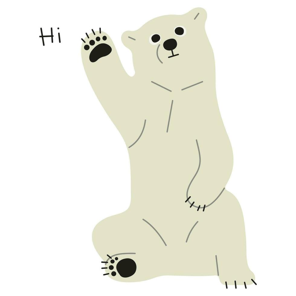 polar Urso solteiro 36 vetor