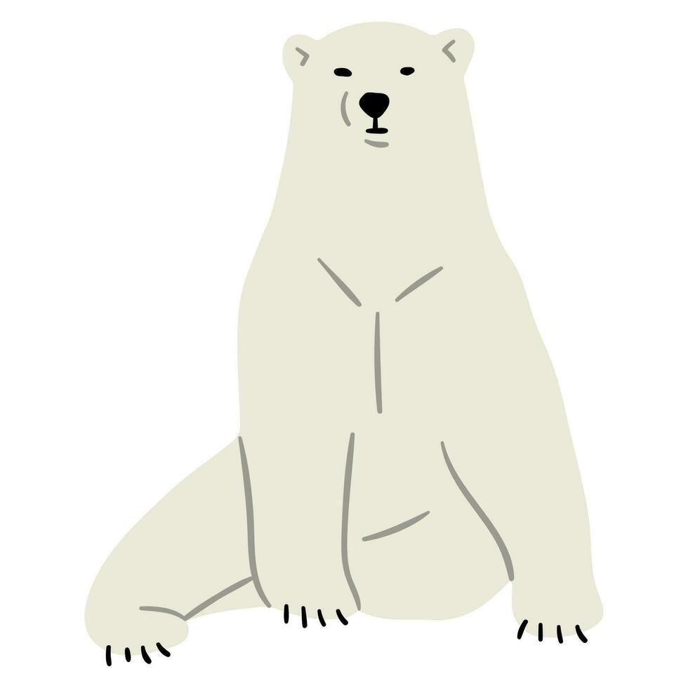 polar Urso solteiro vetor