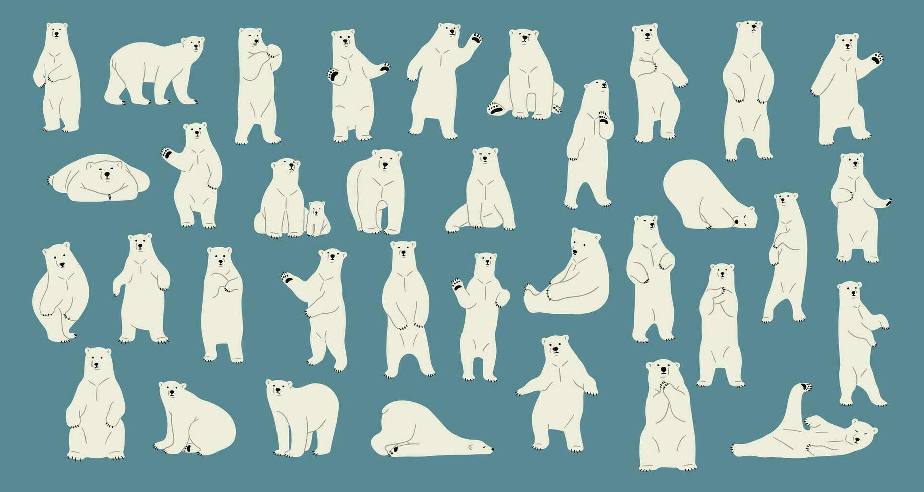 polar Urso coleção vetor