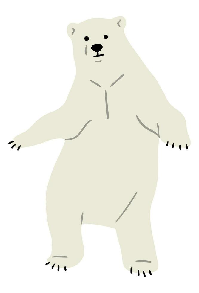 polar Urso solteiro vetor