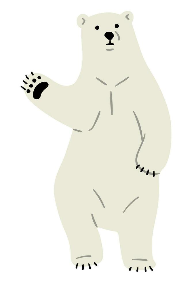 polar Urso solteiro vetor