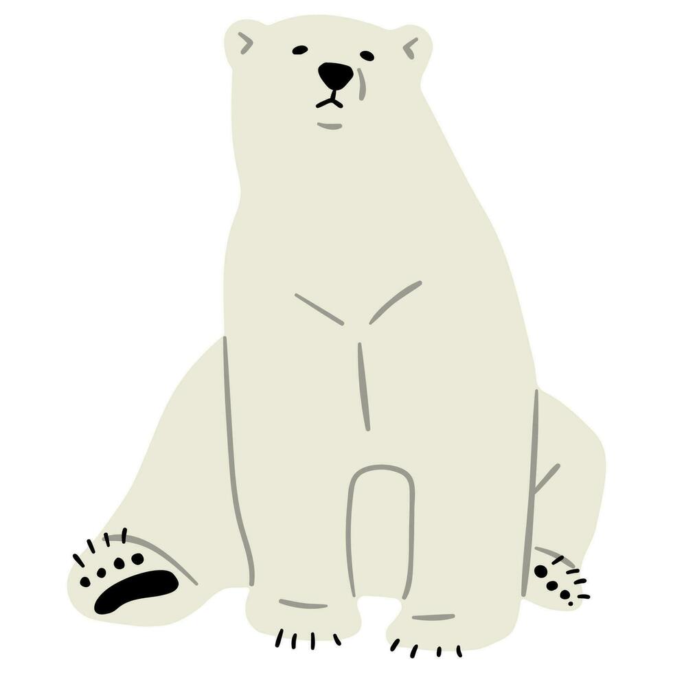 polar Urso solteiro vetor