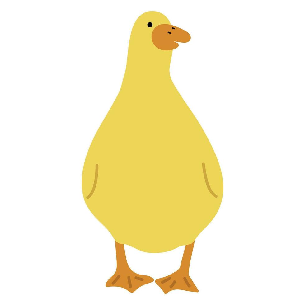 Pato amarelo solteiro vetor