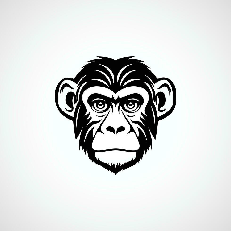 vetor macaco face logotipo Projeto