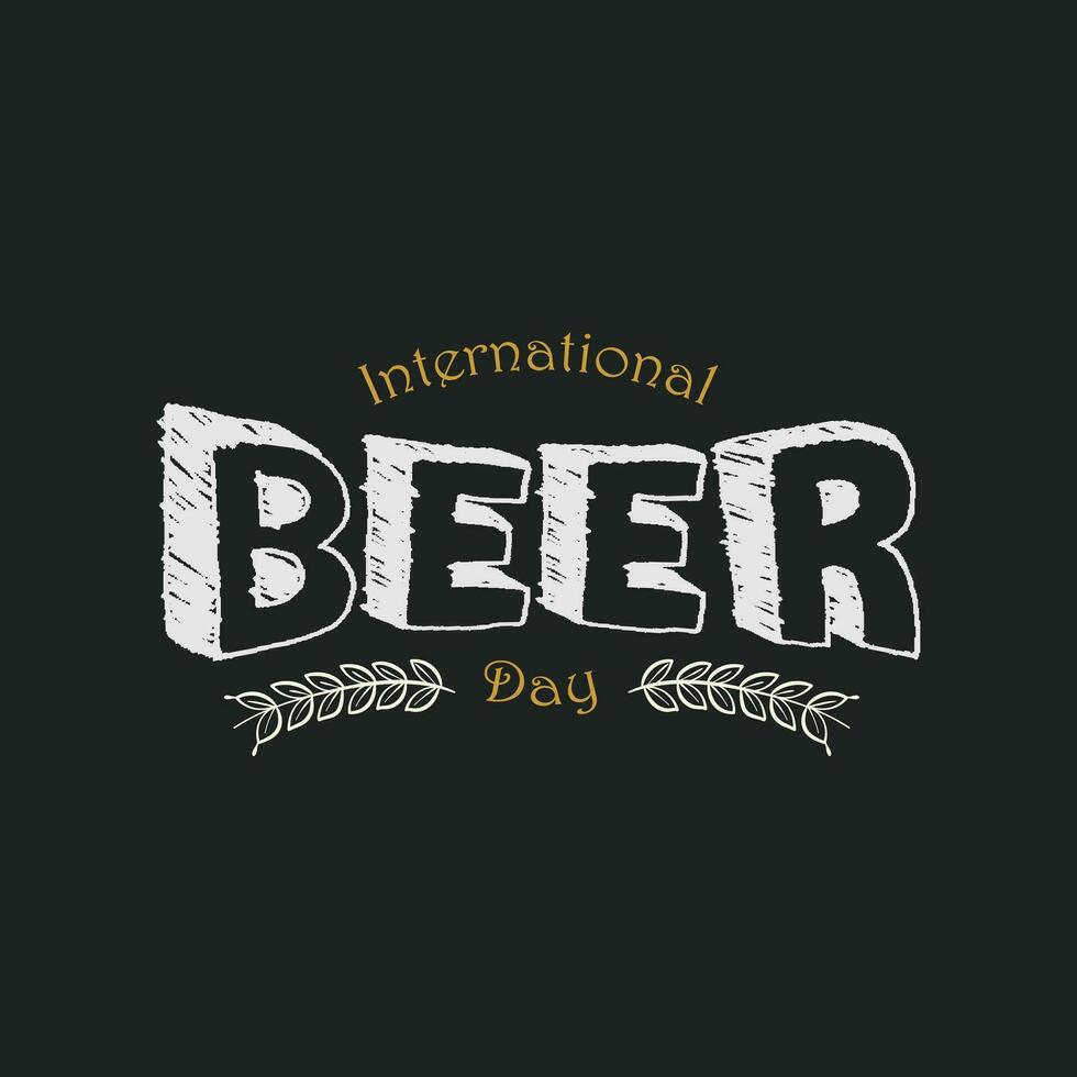 mão desenhado internacional Cerveja dia ilustração vetor projeto, pode estar usar para festa, celebração e festival