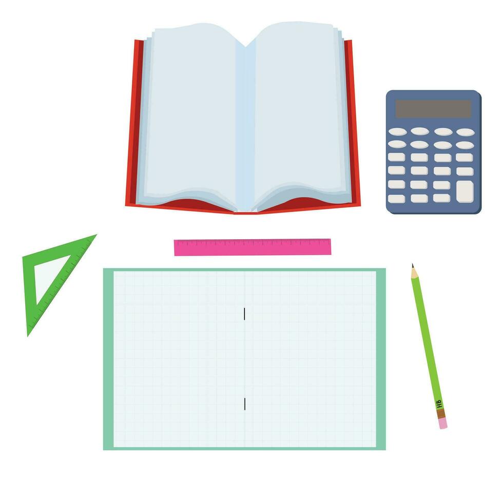 matemática lição ícones definir. vetor ilustração isolado em branco fundo.