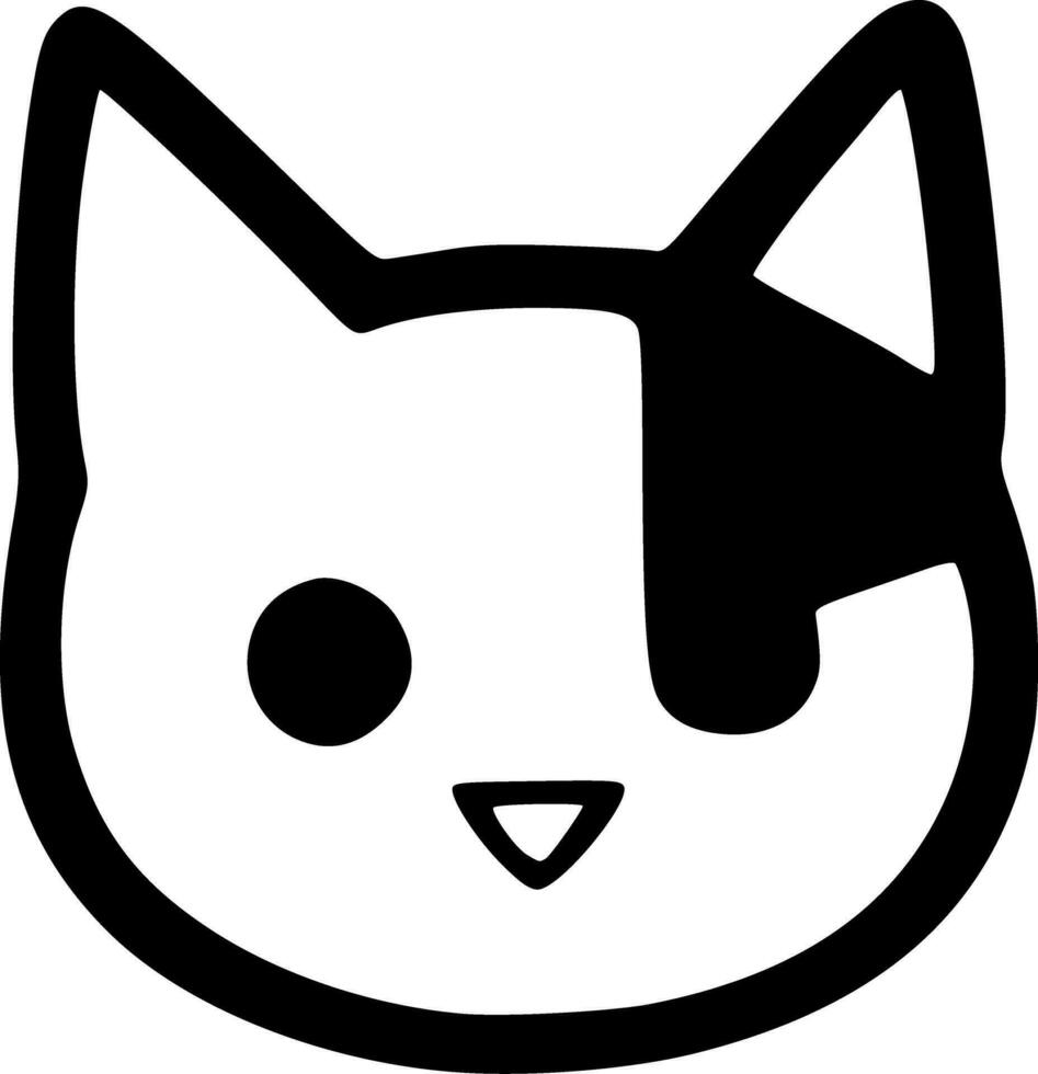 desenho de gato preto vetor