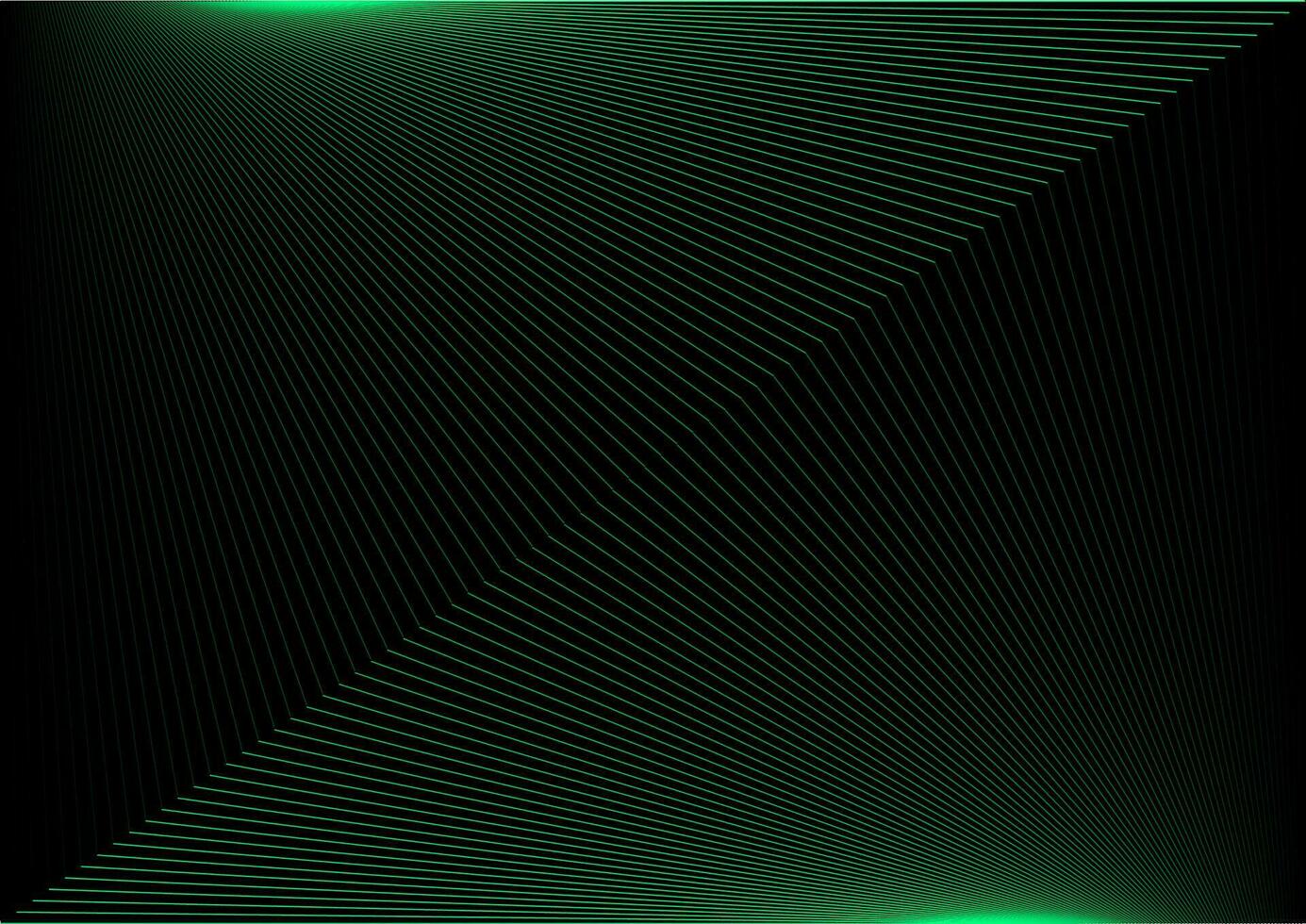 abstrato linha verde dentro Preto fundo vetor