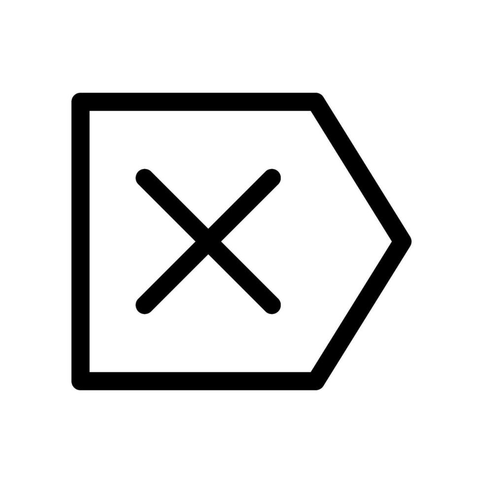 backspace ícone vetor símbolo Projeto ilustração