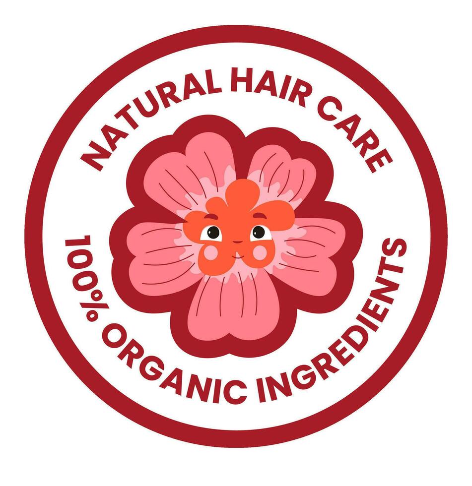 natural cabelo Cuidado, orgânico ingredientes etiquetas vetor