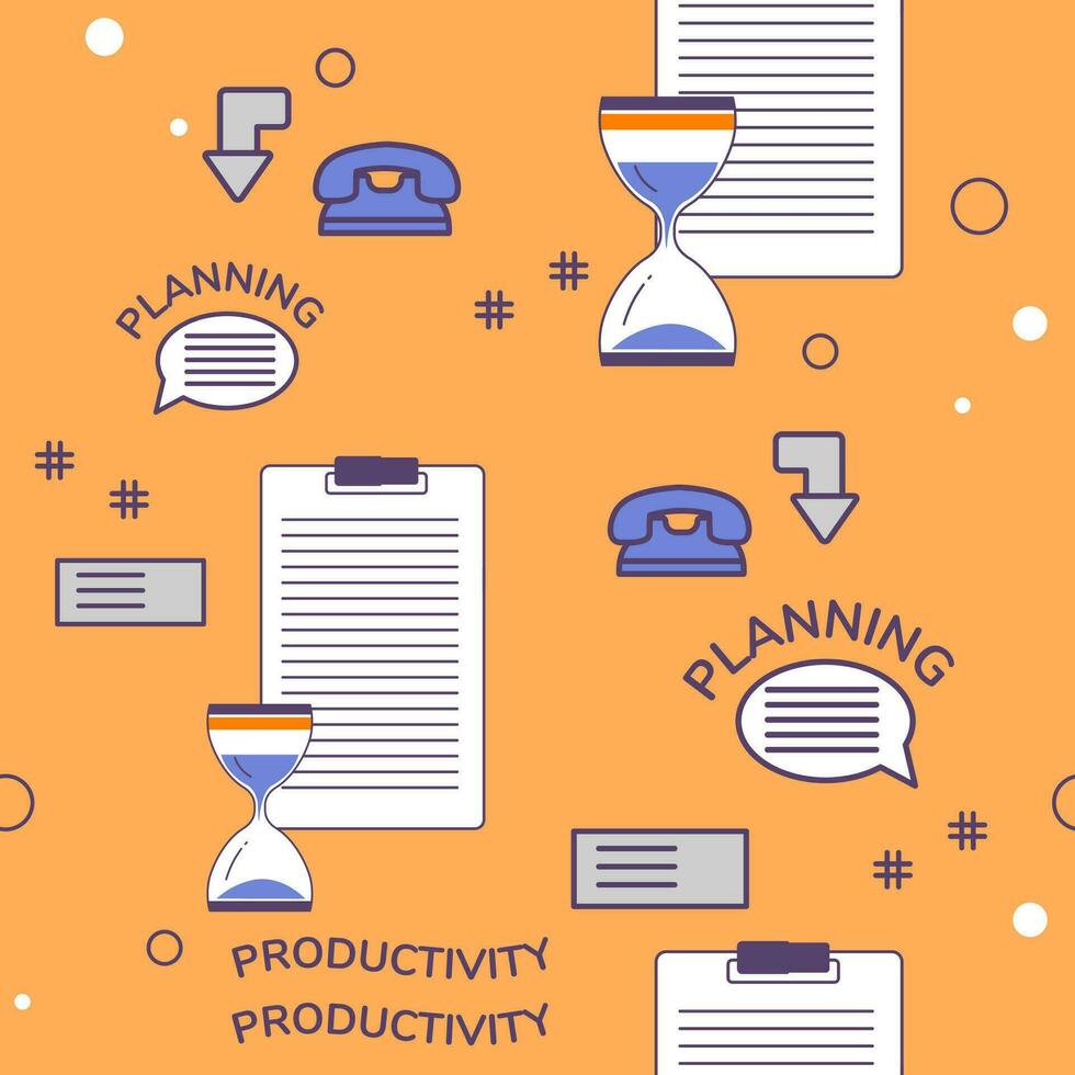 produtividade e planejamento, projetos e carga de trabalho vetor