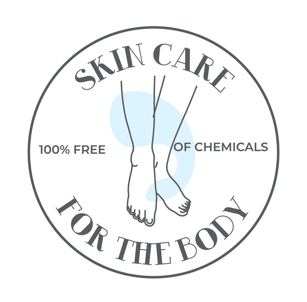 pele Cuidado para corpo, livre do produtos químicos, rótulo creme vetor