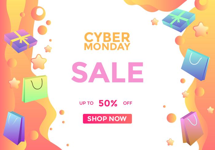 Cyber ​​Monday Sale Social Media Post Vector