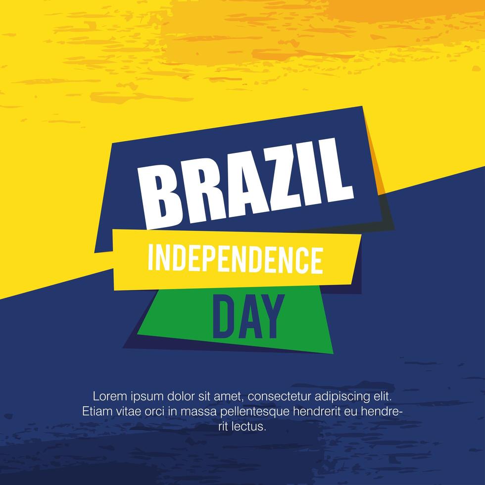 bandeira da celebração da independência do brasil vetor
