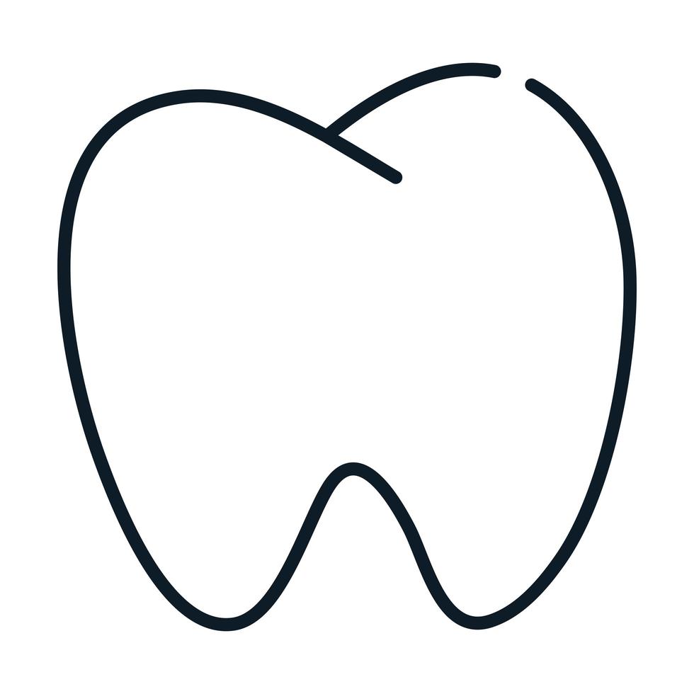 ícone de linha de serviço médico de saúde odontológica dentária vetor