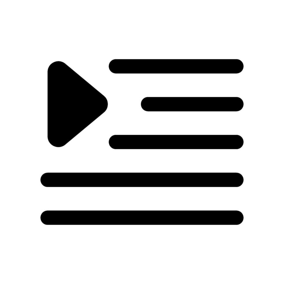 lista de reprodução ícone vetor símbolo Projeto ilustração