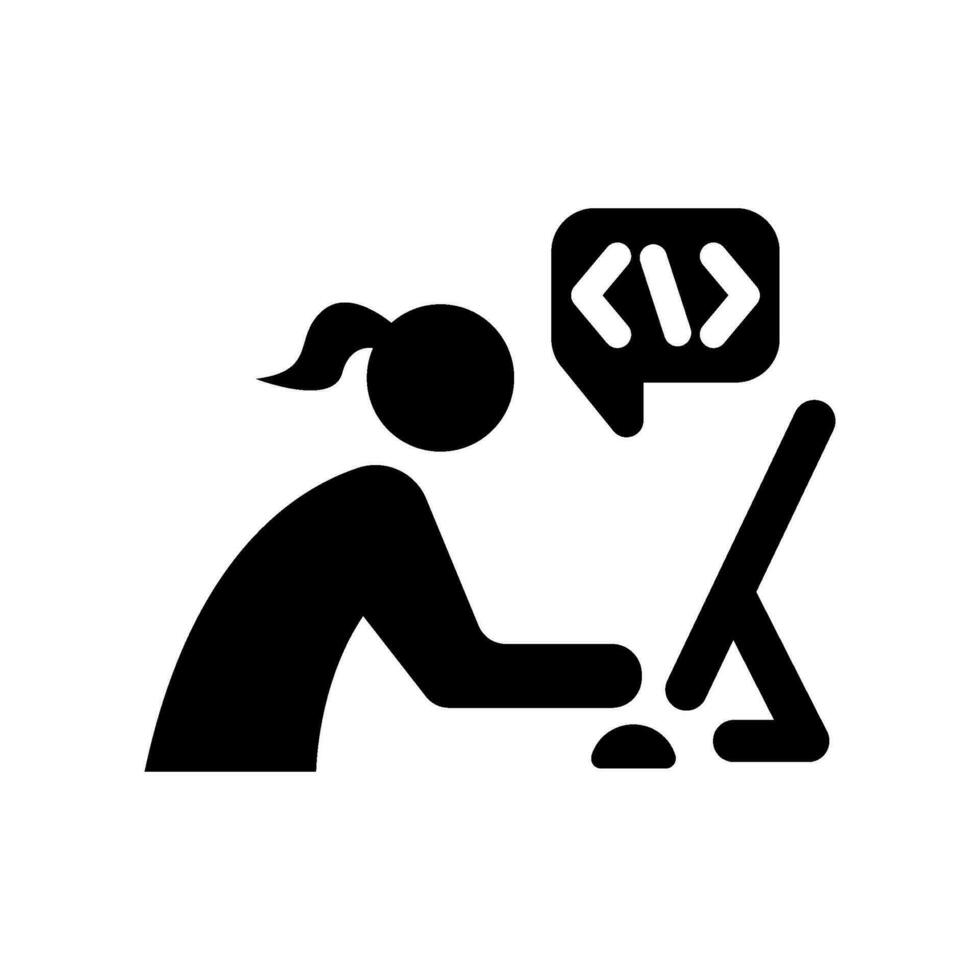 desenvolvedor ícone vetor símbolo Projeto ilustração