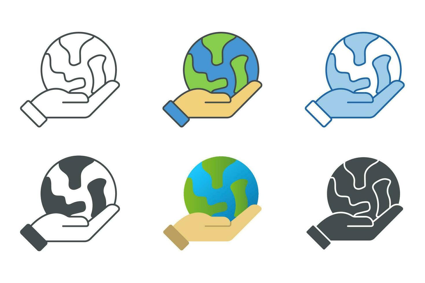 Salve  terra ícone símbolo modelo para gráfico e rede Projeto coleção logotipo vetor ilustração