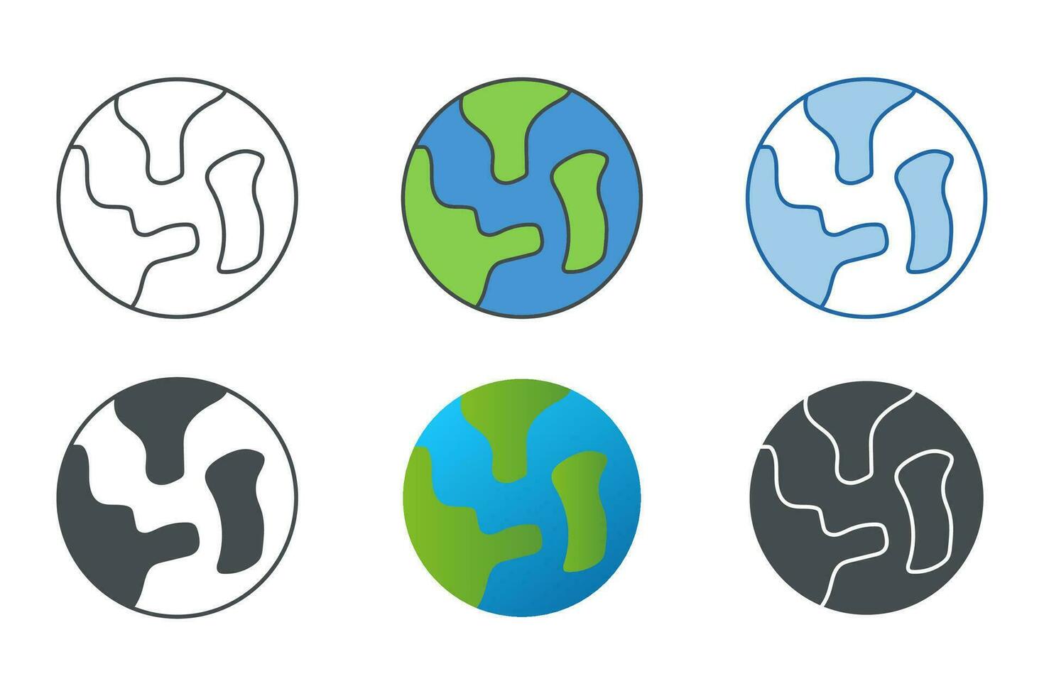 terra globo ícone símbolo modelo para gráfico e rede Projeto coleção logotipo vetor ilustração