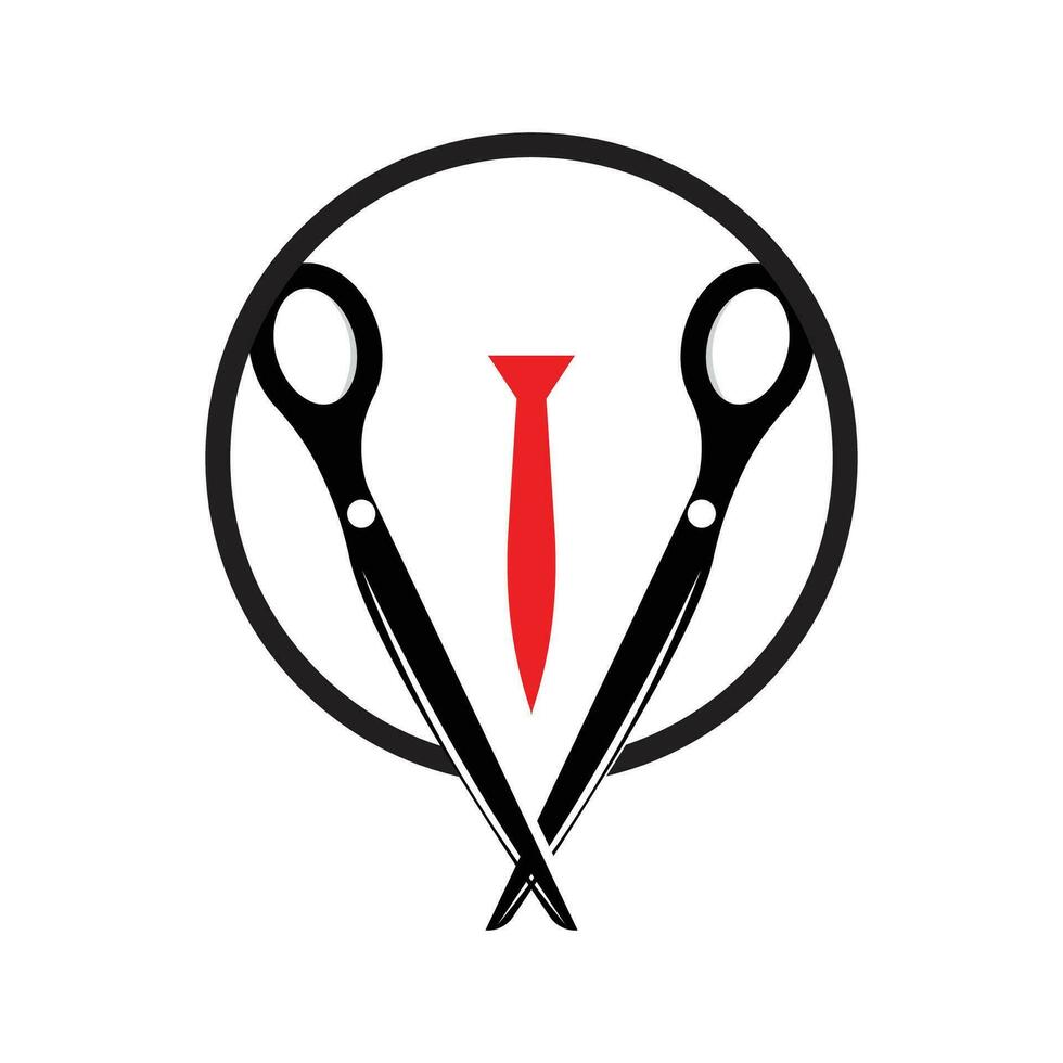 tesouras logotipo, barbeador vetor, simples barbeiro fazer compras projeto, ícone, fundo, símbolo, modelo vetor