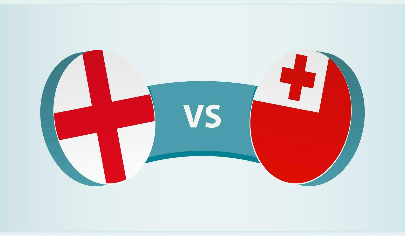 Inglaterra versus tonga, equipe Esportes concorrência conceito. vetor