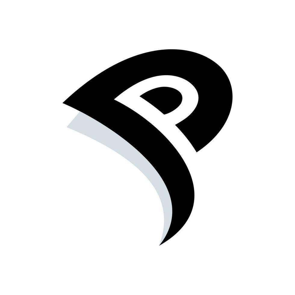 carta p e papel logotipo Projeto inspiração vetor
