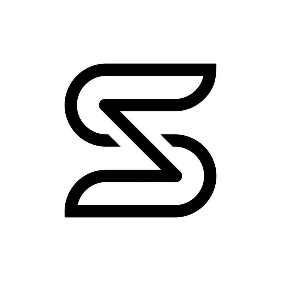 s letter logo design vetor