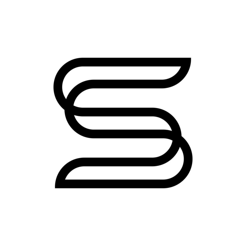 design do logotipo da letra s vetor