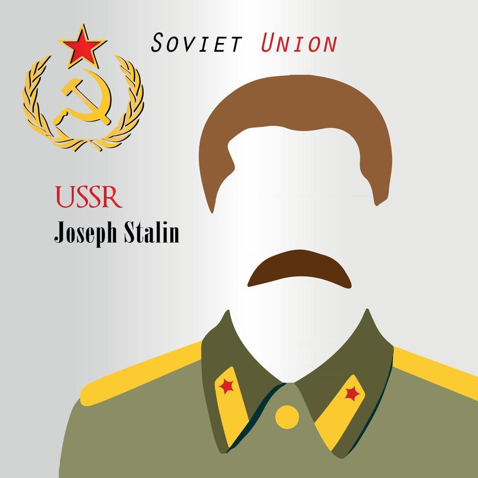 URSS, líder na 2ª guerra mundial história joseph stalin propaganda comunista união soviética exército vermelho rússia história educação. vetor