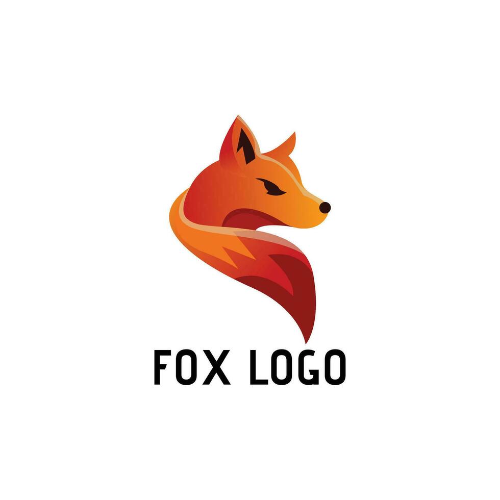 design do logotipo da raposa vetor