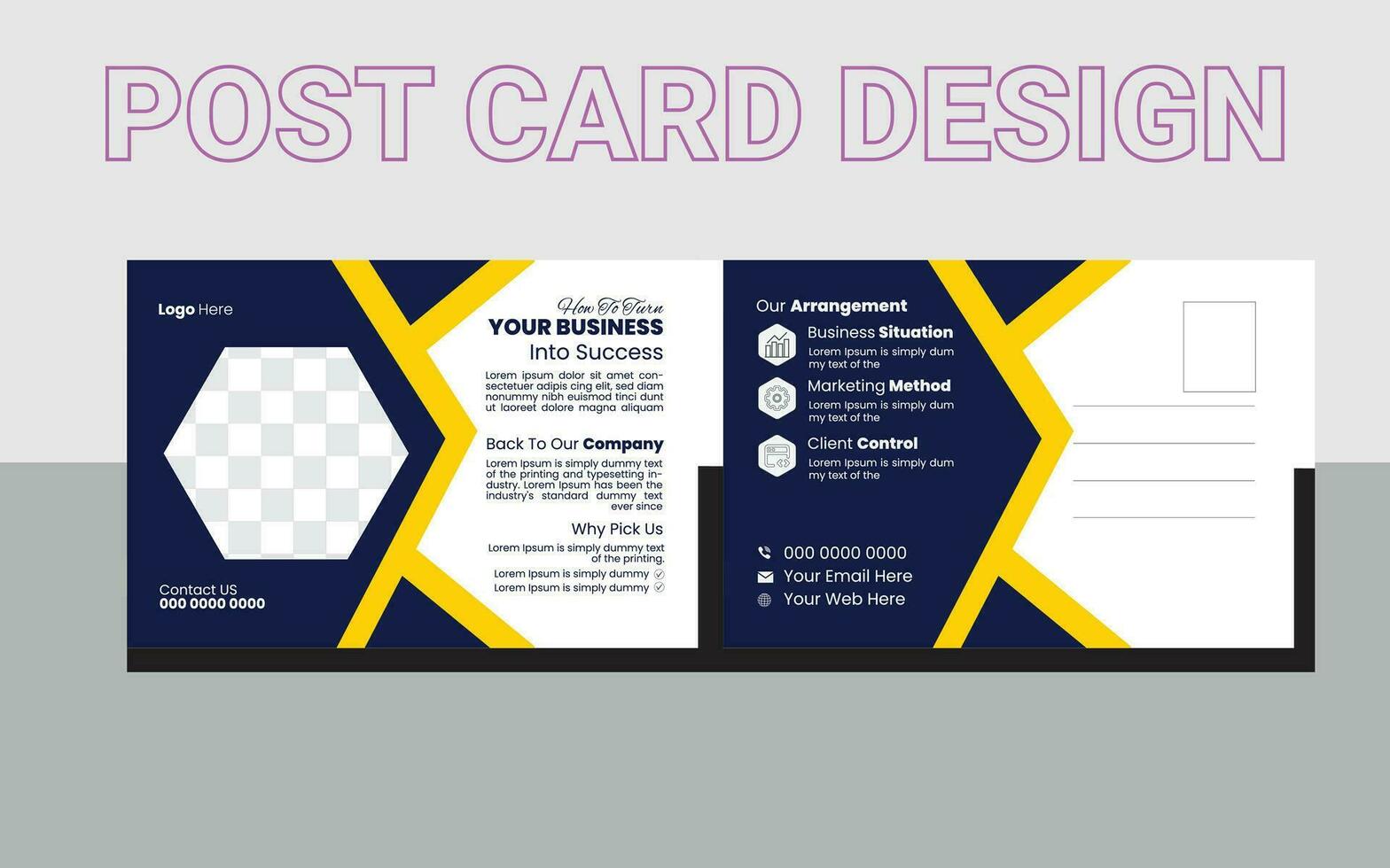 design de cartão postal vetor