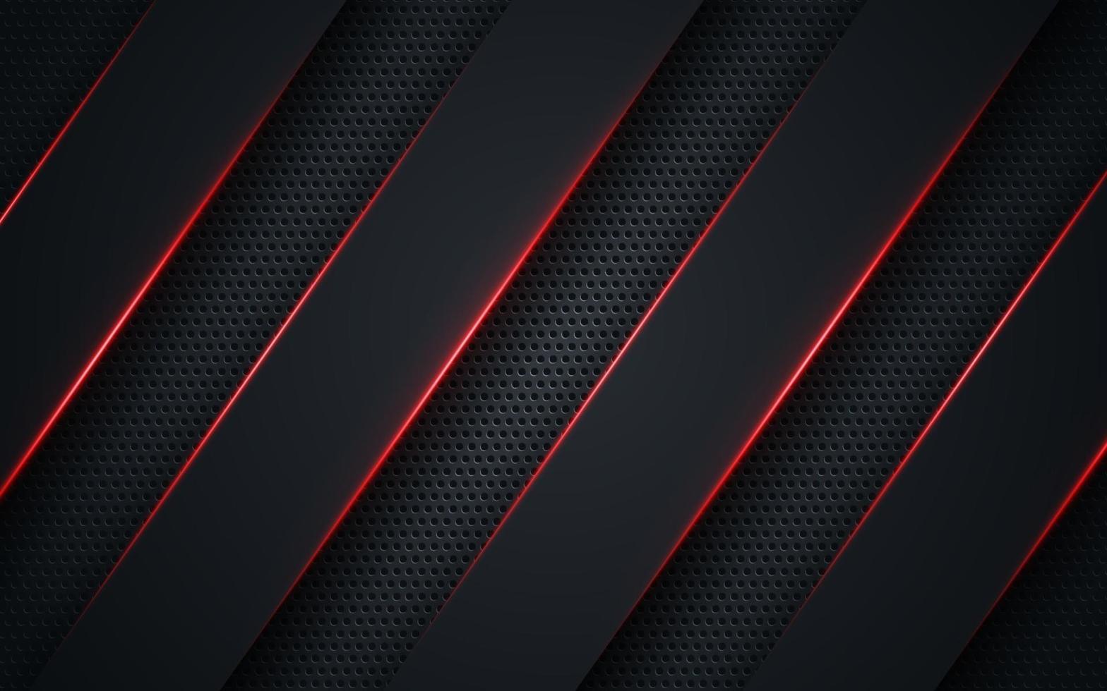 modelo abstrato tecnologia estilo metálico cor brilhante vermelho layout preto moderno fundo de tecnologia. conceito futurista moderno. ilustração vetorial vetor