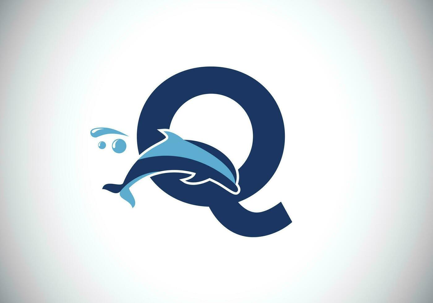 inicial alfabeto com uma golfinho logotipo Projeto. água animal ícone. Fonte emblema. moderno vetor logótipo para o negócio e companhia identidade.