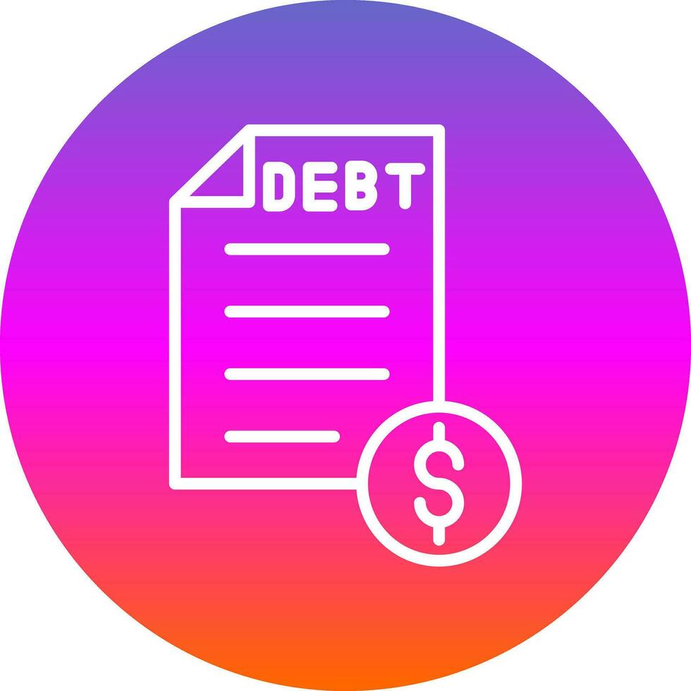 design de ícone de vetor de dívida