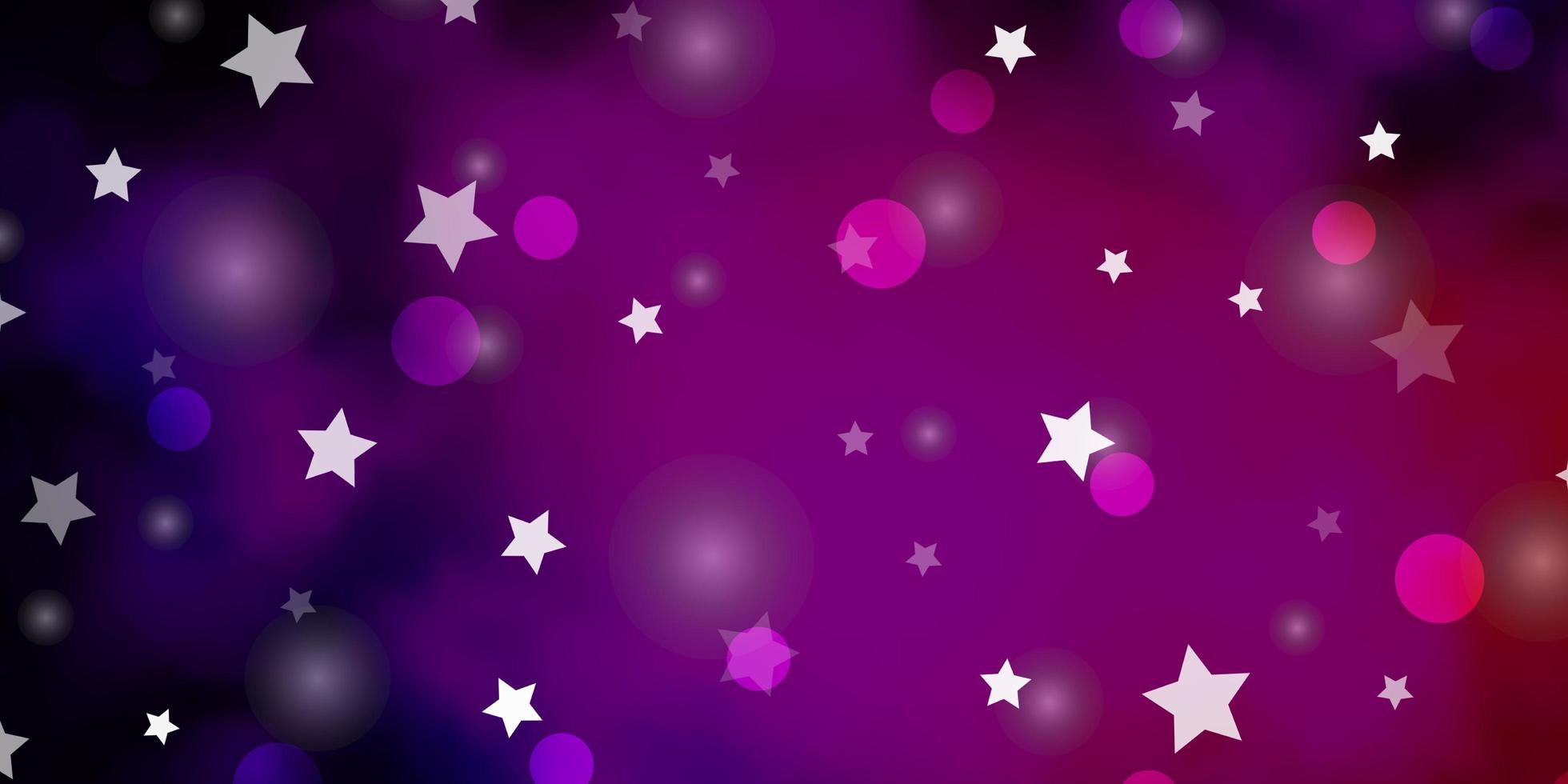 fundo vector azul rosa escuro com círculos estrelas glitter ilustração abstrata com gotas coloridas modelo estrelas para sites de cartões de visita