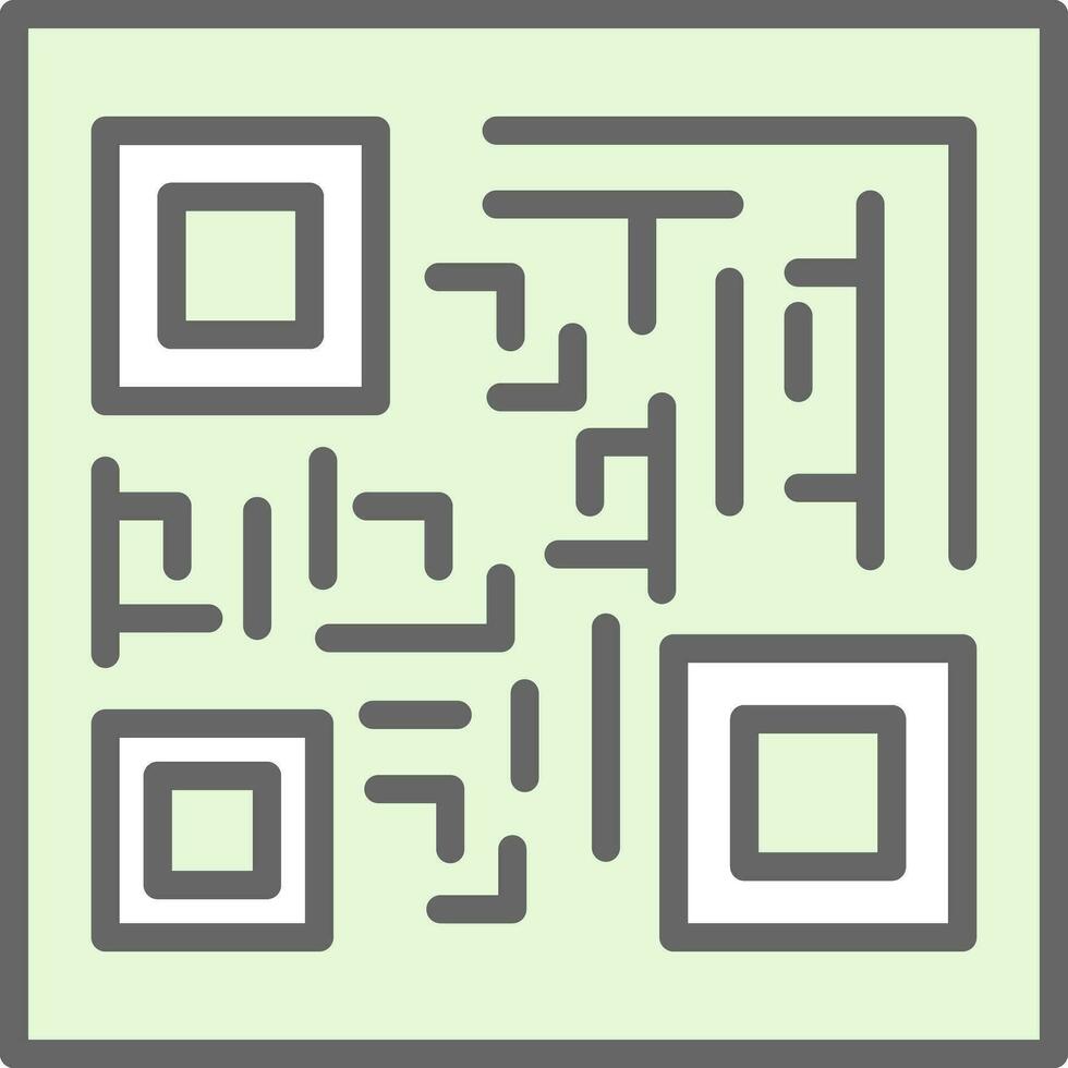 design de ícone vetorial de código qr vetor