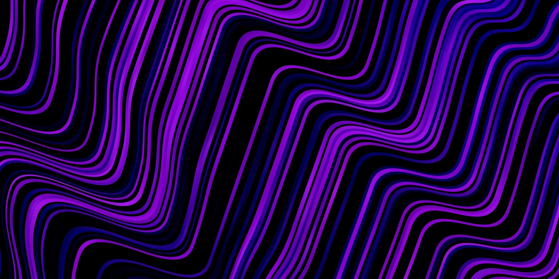 fundo vector roxo escuro com linhas curvas amostra brilhante com padrão de formas coloridas de linhas curvas para anúncios comerciais