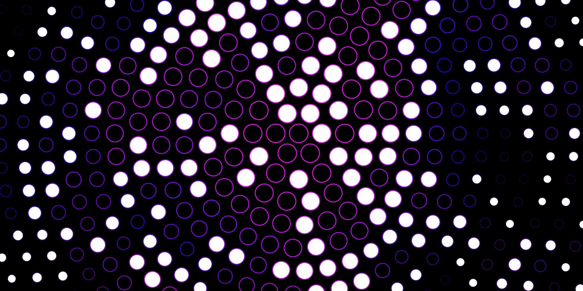pano de fundo de vetor roxo escuro com círculos abstratos discos coloridos em design de fundo gradiente simples para seus comerciais