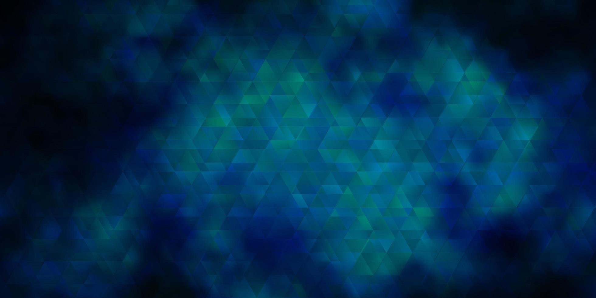 textura vector azul escuro com triângulos de linhas