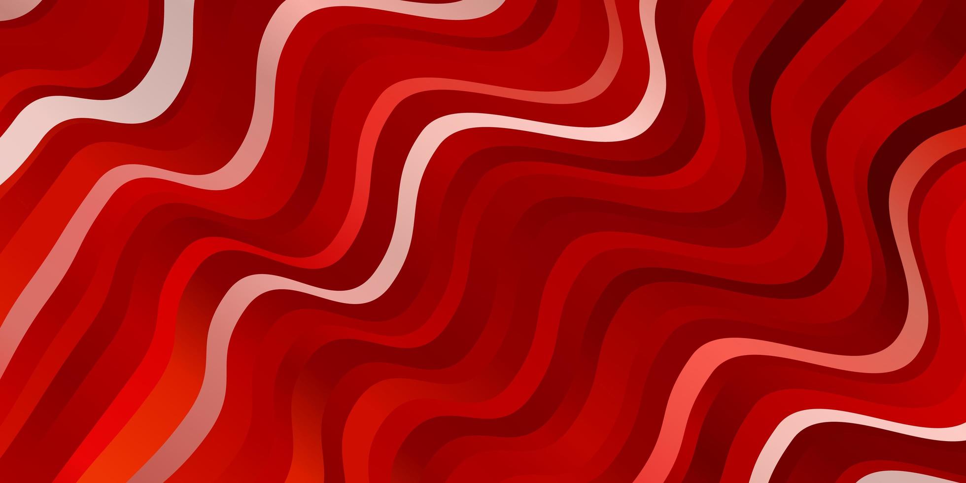 padrão de vetor vermelho claro com linhas ilustração abstrata colorida com modelo de curvas de gradiente para celulares