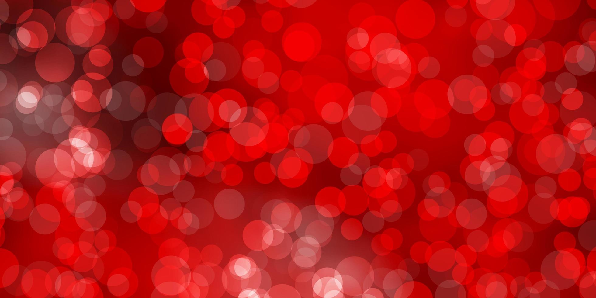 padrão de vetor vermelho claro com esferas brilhantes ilustração abstrata com padrão de gotas coloridas para cortinas de papéis de parede
