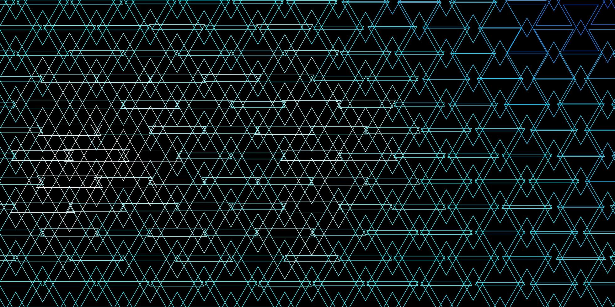 fundo de vetor azul escuro com linhas, triângulos brilhando ilustração abstrata com modelo de triângulos coloridos para páginas de destino