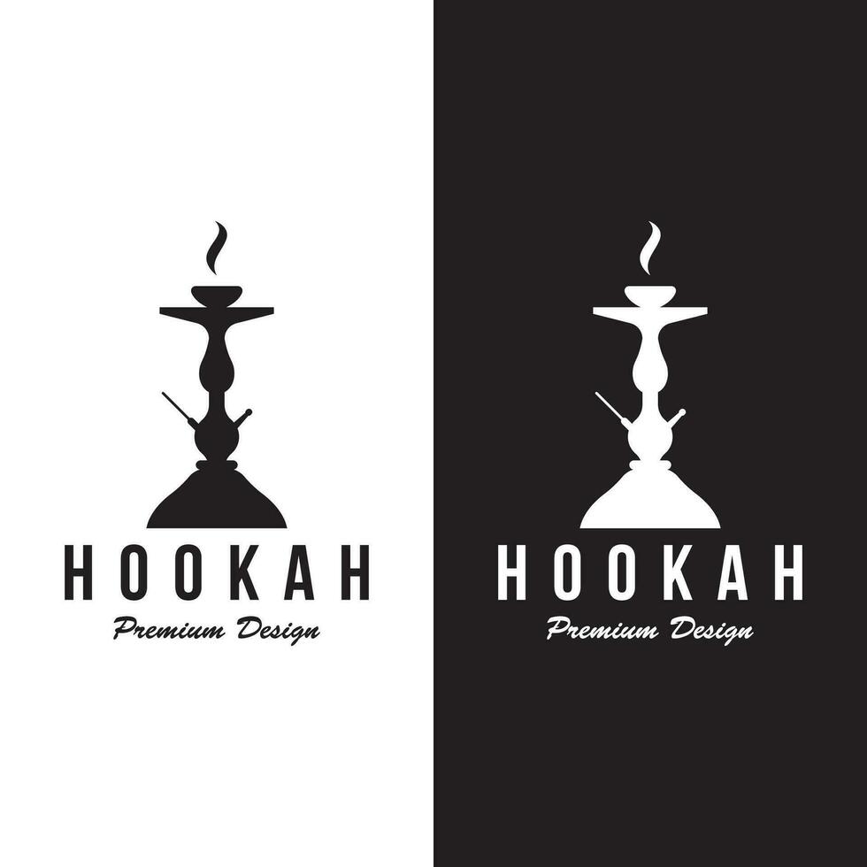 isolado cachimbo de água, shisha ou água tubo logotipo Projeto para clube, bar, cafeteria e fazer compras. vetor