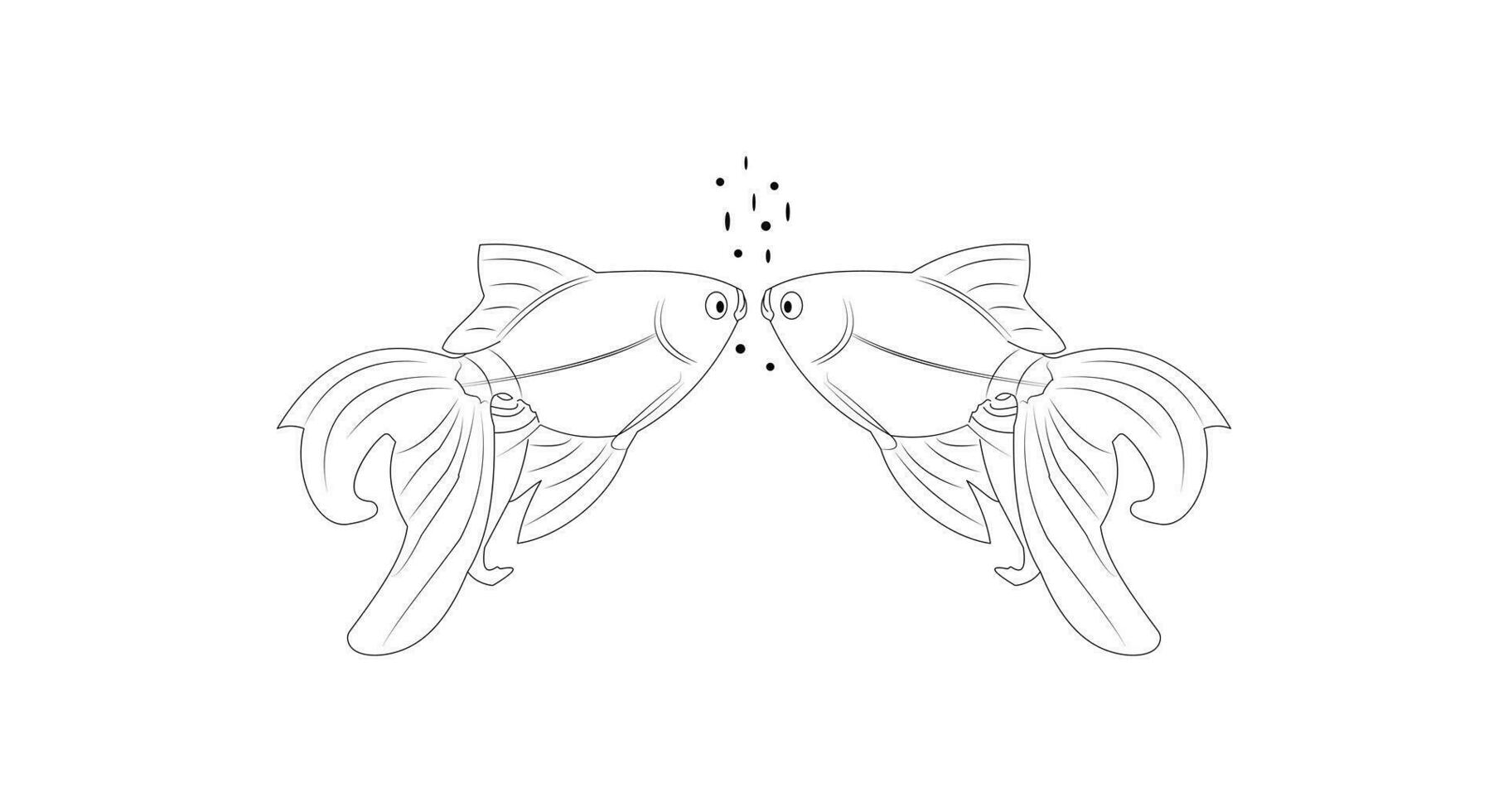 ilustração do ornamental peixe dentro a água vetor